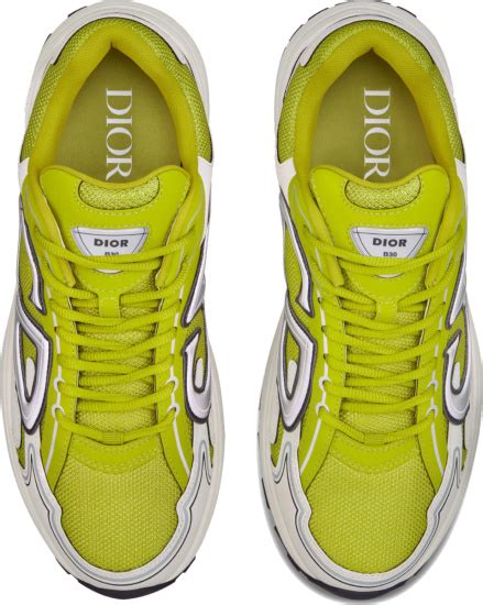 green and orange dior sneakers|Dior b30 sneakers for men.